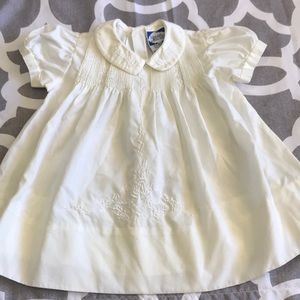 Vintage Baby Dress, off white, ivory, beautiful!